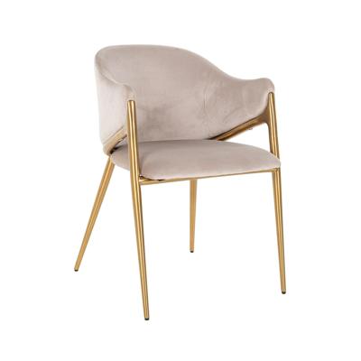 Richmond Eetkamerstoel 'Gwen' Velvet, kleur Khaki Richmond Eetkamerstoel 'Gwen' Velvet, kleur Khaki