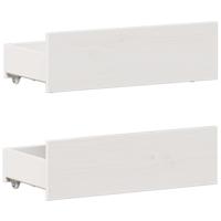 Bedframe zonder matras met hoofdbord grenenhout wit 180x200 cm - thumbnail