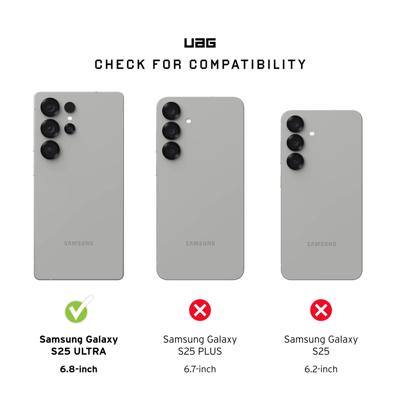 Urban Armor Gear Metropolis LT Outdoor telefoonhoes Samsung Galaxy S25 Ultra Zwart Inductieve lading, Stootbestendig