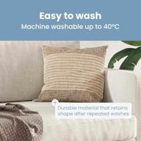 VidaXL Hoofdkussen met kussen wit 50 x 50 cm katoen - thumbnail