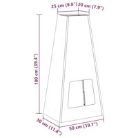 Vuurkorf Bruin 50 x 35 x 100 cm Cortenstaal - thumbnail