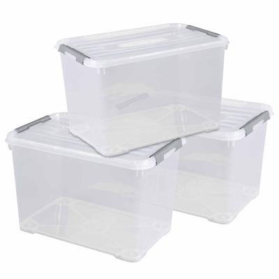 Curver Opbergboxen 3 St Handy+ Met Deksel 35 L Transparant Curver Opbergboxen 3 St Handy+ Met Deksel 35 L Transparant