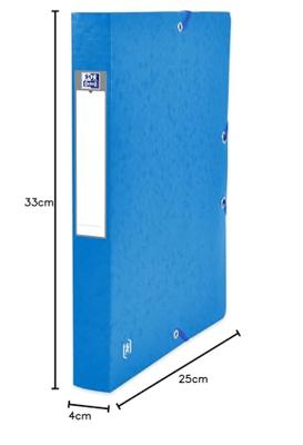 Elastobox oxford top file+ a4 40mm blauw | 9 stuks