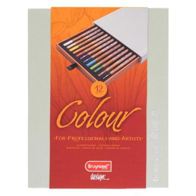 Kleurpotlood Bruynzeel Design met luxe bewaardoos set à 12 kleuren