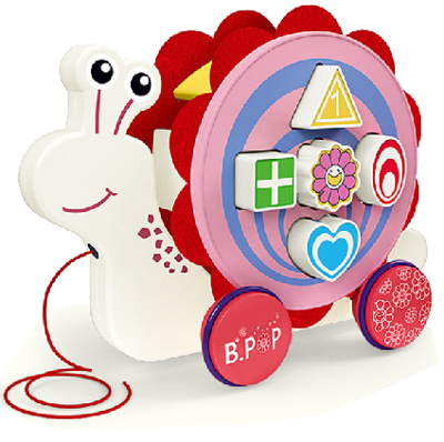 Valetti hout trekspeelgoed met blokjes