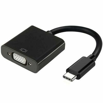 AISENS A109-0347 USB-C op VGA, USB-C-stekker naar HDB15 bus, zwart, 15 cm