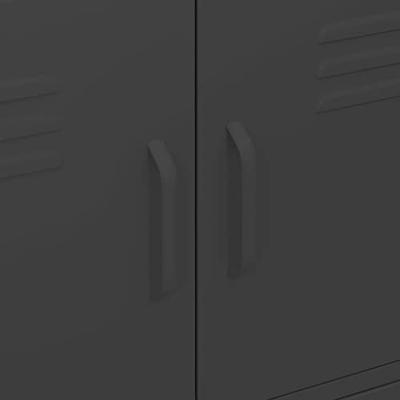 Opbergkast 80x35x101,5 cm staal zwart