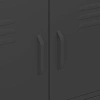Opbergkast 80x35x101,5 cm staal zwart - thumbnail