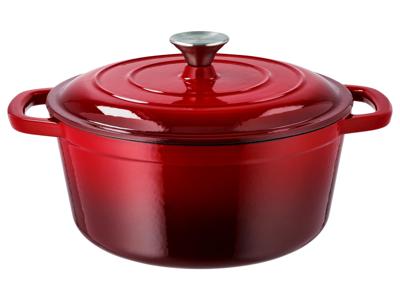 SILVERCREST Gietijzeren pan 26 cm 5,1 L (Rood)