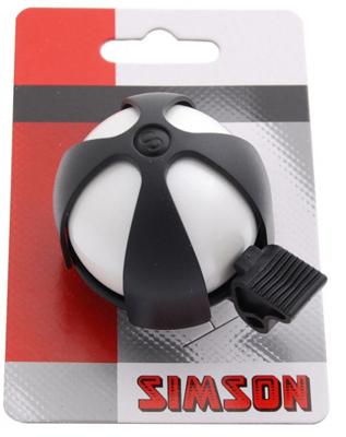 Simson fietsbel sport wit-zwart op kaart