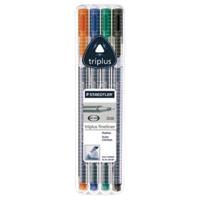 Staedtler fineliner Triplus geassorteerde kleuren, opstelbare box met 4 stuks - thumbnail