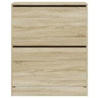 VidaXL Schoenenkast 80x34x96,5 cm bewerkt hout sonoma eikenkleurig - thumbnail