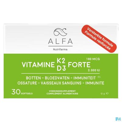 Alfa Vitamine K2 D3 Forte 30 Softgels