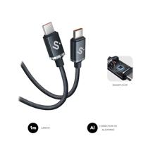 SUBBLIM Optimus, USB-C naar USB-C kabel, 60 W, 1 m, zwart, gevlochten nylon - thumbnail