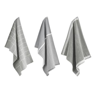 Byrklund Keuken- en Theedoeken set Dishes & Dry Hands Grijs - 3 delig