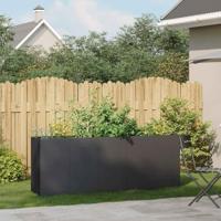 Plantenbak 200x40x80 cm koudgewalst staal zwart - thumbnail