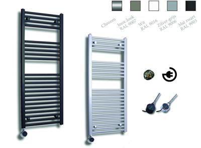 Elektrische Design Radiator Sanicare Plug & Play 111,8x45 cm Wit 596 Watt Met Chroom Thermostaat Links Sanicare Elektrische Design Radiator Sanicare Plug & Play 111,8x45 cm Wit 596 Watt Met Chroom Thermostaat Links Sanicare