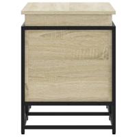 Opbergbox met deksel 80x40x51,5 cm bewerkt hout sonoma eiken - thumbnail