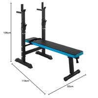 REBEL ACTIVE Verstelbare rechte trainingsbank met steunen - thumbnail