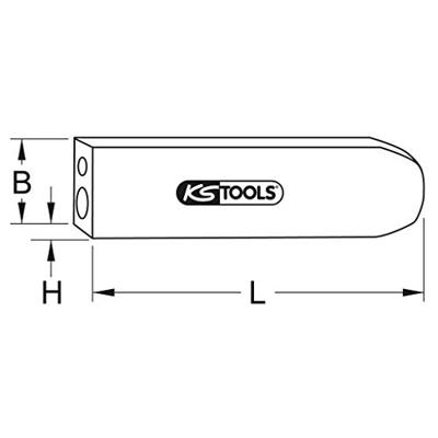 KS Tools 1292212 Niettrekker en hoofdmaker, gecombineerd, 4 mm (l x b) 100 mm x 20 mm