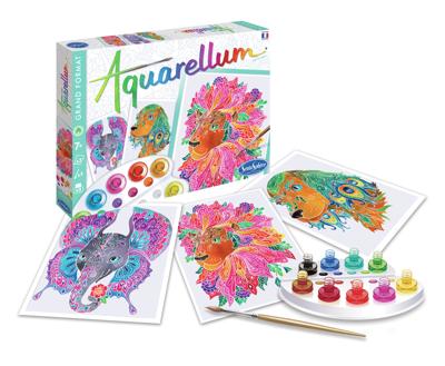 Aquarel schilderij - SENTOSPHERE - Aquarellum - Chimera's - 9 kleuren - 3 schilderijen - Gedrukt op perkamentpapier - Vanaf 7 jaar Aquarel schilderij - SENTOSPHERE - Aquarellum - Chimera's - 9 kleuren - 3 schilderijen - Gedrukt op perkamentpapier - Vanaf 7 jaar