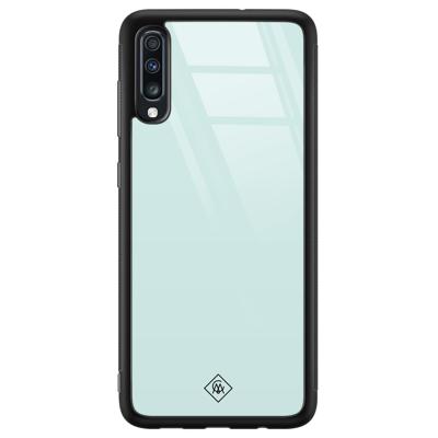 Samsung Galaxy A50 glazen hardcase - Pastel blauw Samsung Galaxy A50 glazen hardcase - Pastel blauw