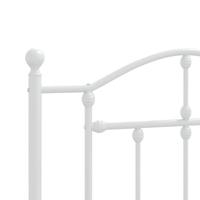 Bedframe met hoofd- en voeteneinde metaal wit 90x200 cm - thumbnail