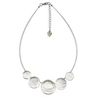 Halsketting Rij Capiz Schelpen Wit - thumbnail