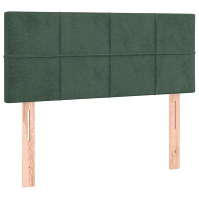 Boxspring met matras fluweel donkergroen 160x200 cm - thumbnail