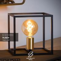 Lucide RUBEN - Tafellamp - 1xE27 - Zwart - thumbnail