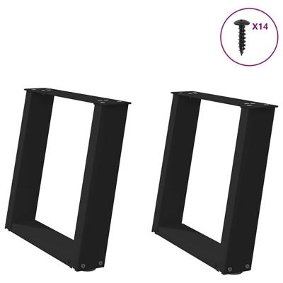 Salontafelpoten 2 st U-vormig 50x(42-43) cm staal zwart Salontafelpoten 2 st U-vormig 50x(42-43) cm staal zwart