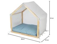 TRIXIE HONDENMAND TENT LIAS HOUT ZAND / BLAUW 88X61X89 CM - thumbnail