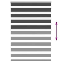 VidaXL Zebra rolgordijn 110x150 cm stofbreedte 105,9 cm zwart - thumbnail