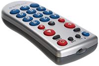 Vivanco UR Z2 2-in-1 Universele TV/DVB-afstandsbediening met grote toetsen zilver - thumbnail