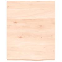 Wandschap 40x50x4 cm onbehandeld massief eikenhout - thumbnail