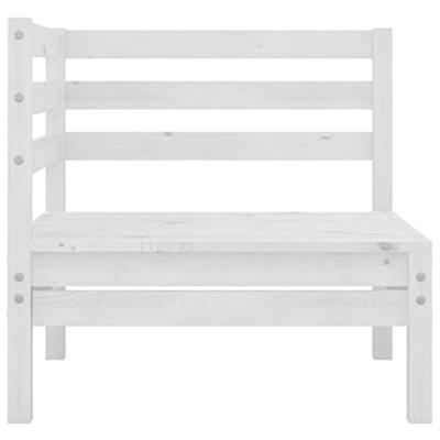 VidaXL 4-delige loungeset massief grenenhout wit