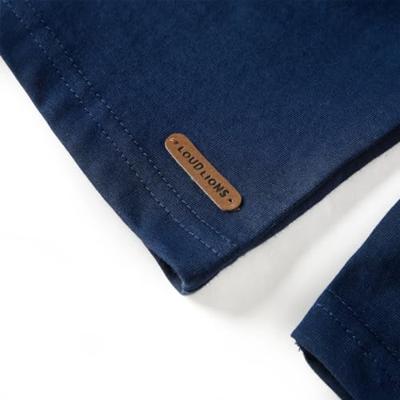 Kindershirt met lange mouwen aapjesprint 116 marineblauw - thumbnail