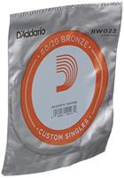 D&apos;Addario BW022 Bronze Wound Acoustic Guitar Single String .022 losse snaar voor westerngitaar - thumbnail
