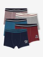 Set van 5 jongensboxers marineblauw - thumbnail