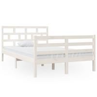 Bedframe massief grenenhout wit 120x200 cm - thumbnail