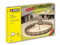 NOCH 66717 H0 micro-motion-manege met paardenboxen - thumbnail