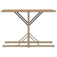 3-delige Bistroset met kussens poly rattan beige - thumbnail