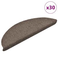 VidaXL Trapmatten zelfklevend 30 stuks 56x17x3 cm beige halfrond - thumbnail
