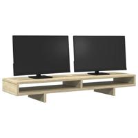 VidaXL Monitorstandaard 100x27x15 cm bewerkt hout sonoma eikenkleurig - thumbnail
