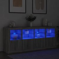 Dressoir met LED-verlichting 163x37x67 cm grijs sonoma eiken - thumbnail