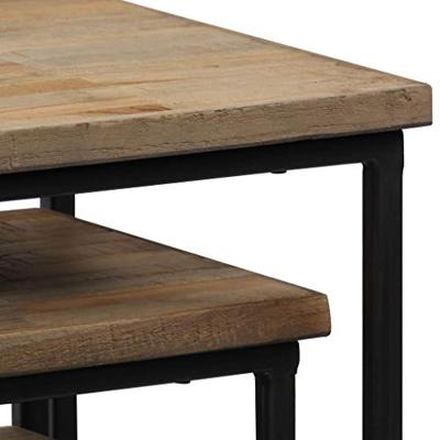 Plantentafelset gerecycled teakhout 3-delig