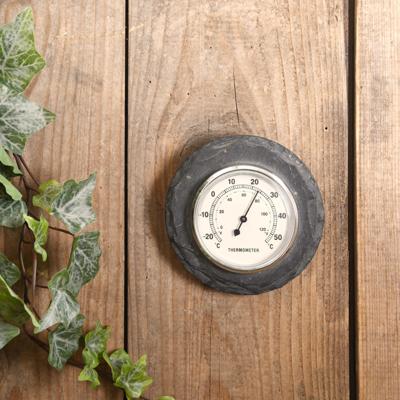 Thermometer rond leisteen / Outhings