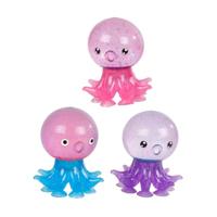 Destination Deep Octopus Glitterknijpbal met Zuignappen - thumbnail