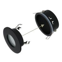 6x Porto LED Inbouwspots - Dimbaar - 4 Watt 4000K - Neutraal Wit - IP44 Zwart - thumbnail