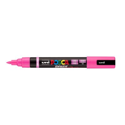 Uni Posca paintmarker PC-5BR, 1 - 4 mm, penseel punt, roze Uni Posca paintmarker PC-5BR, 1 - 4 mm, penseel punt, roze